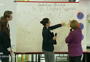 Merkel kan Berlijn niet vinden op de kaart